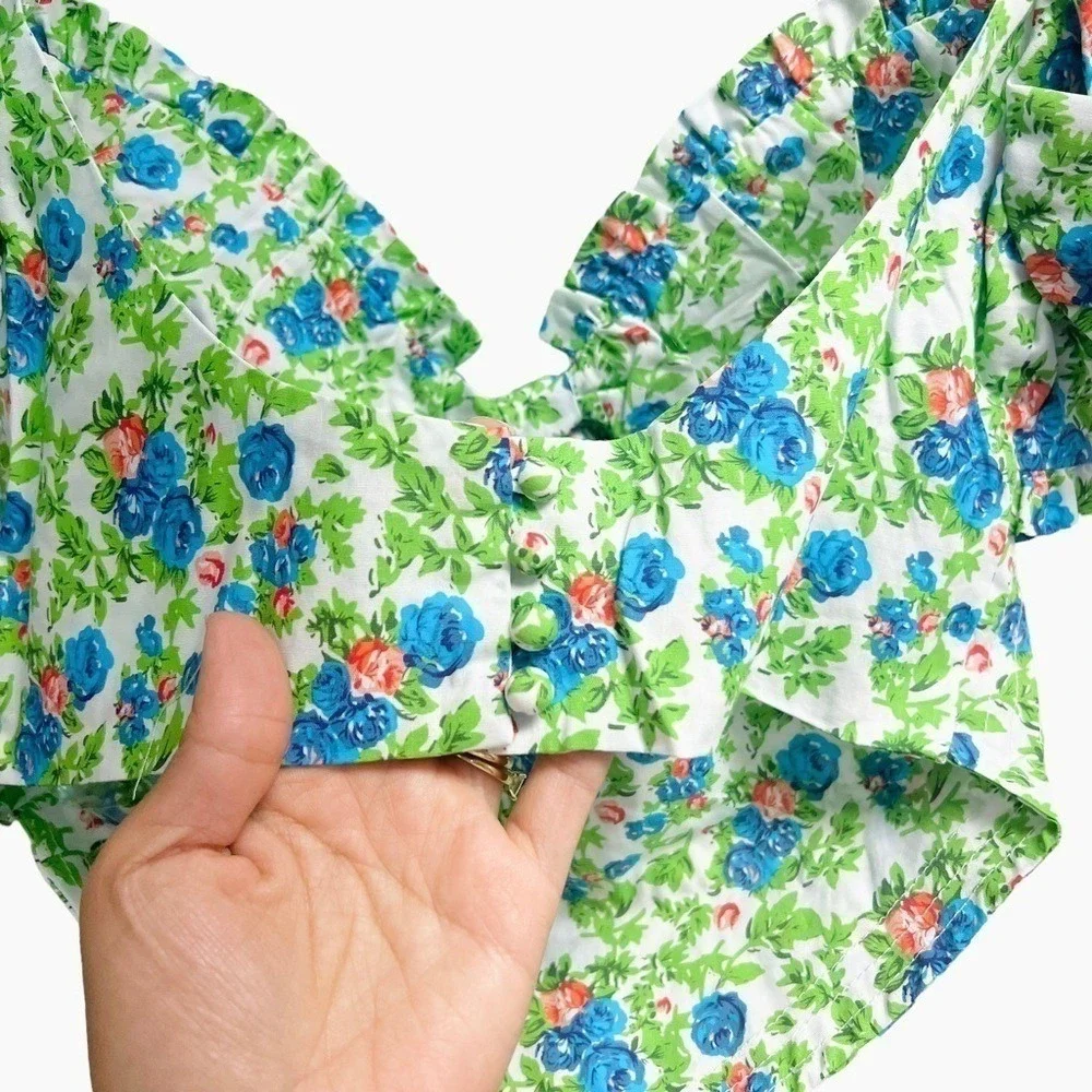 NWT House of Sunny‎ Floral Bandana & Hot Pants Set Size 2